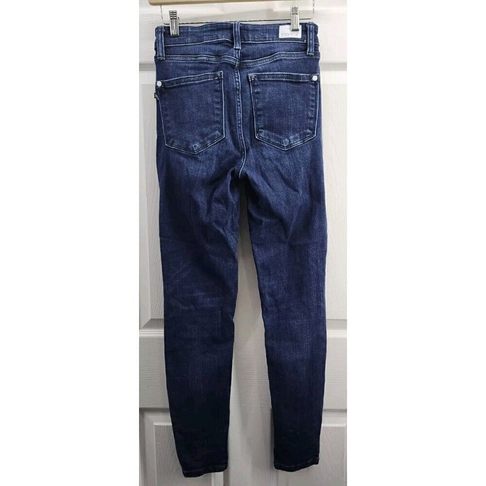 Judy Blue Jeans Women's 3/26 Blue Skinny Fit Dark Wash Denim Cotton Poly - Picture 2 of 9